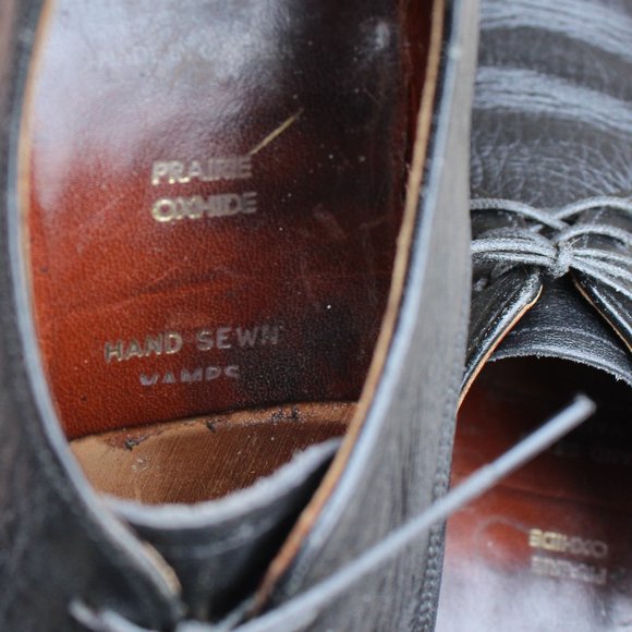 Vintage Dack's Black Prairie Oxhide Leather, Men's 7.5 D, Made in Canada - Picture 9 of 12